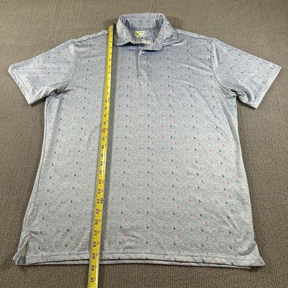 TailorByrd Shirt Mens Large All Over Print‎ Flamingo Performance Golf Stretch - Picture 7 of 9